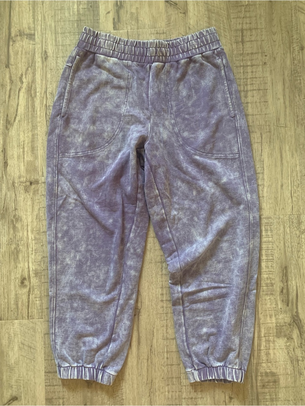 *like new* Calvin Klein Purple Overdye Fleece Joggers With Acid Wash Finish